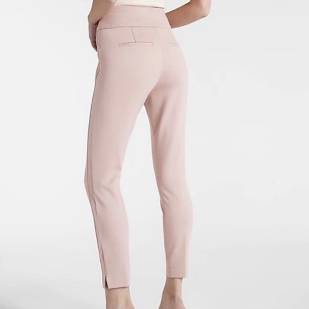 Express Editor Stretchy Ankle Pants Mauve Medium